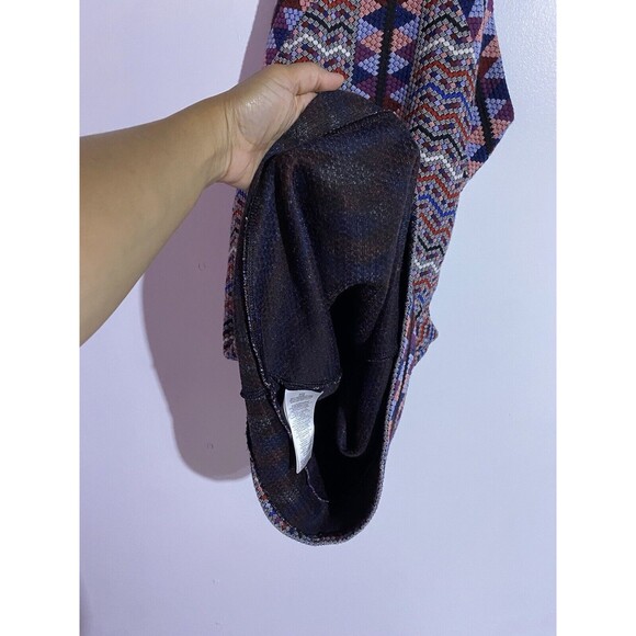 BCBG Maxazria Dress Small Multicolor Halter Bodycon Boho Aztec Mini Geo Mosaic - Picture 6 of 9